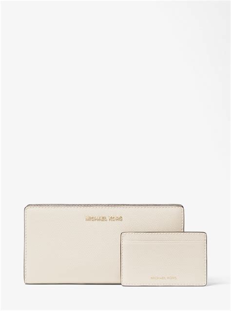 michael kors large crossgrain leather slim wallet|michael kors small wallet sale.